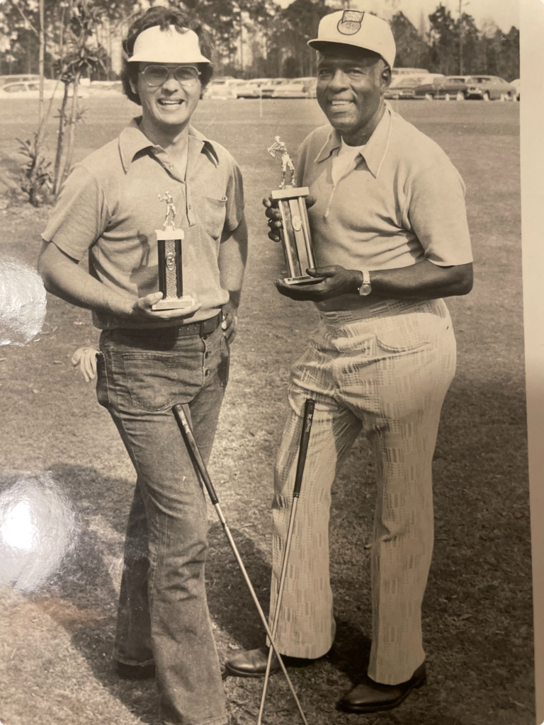 E.B. Mitchell after a tournament win